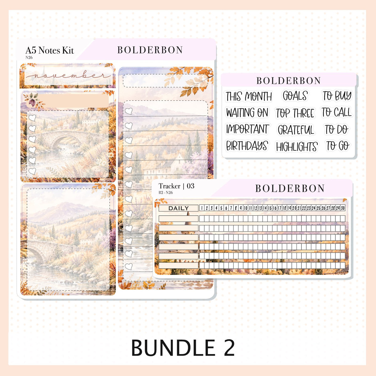 November • A5 EC Notes Kit