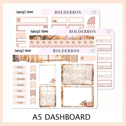 Harvest Home • A5 Weekly Dashboard Kit