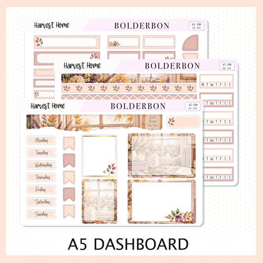 Harvest Home • A5 Weekly Dashboard Kit