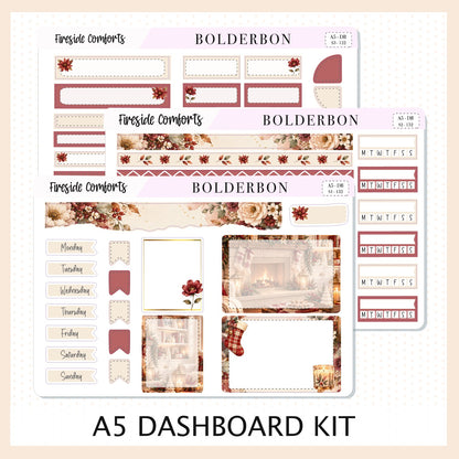 Fireside Comforts • A5 Weekly Dashboard Kit