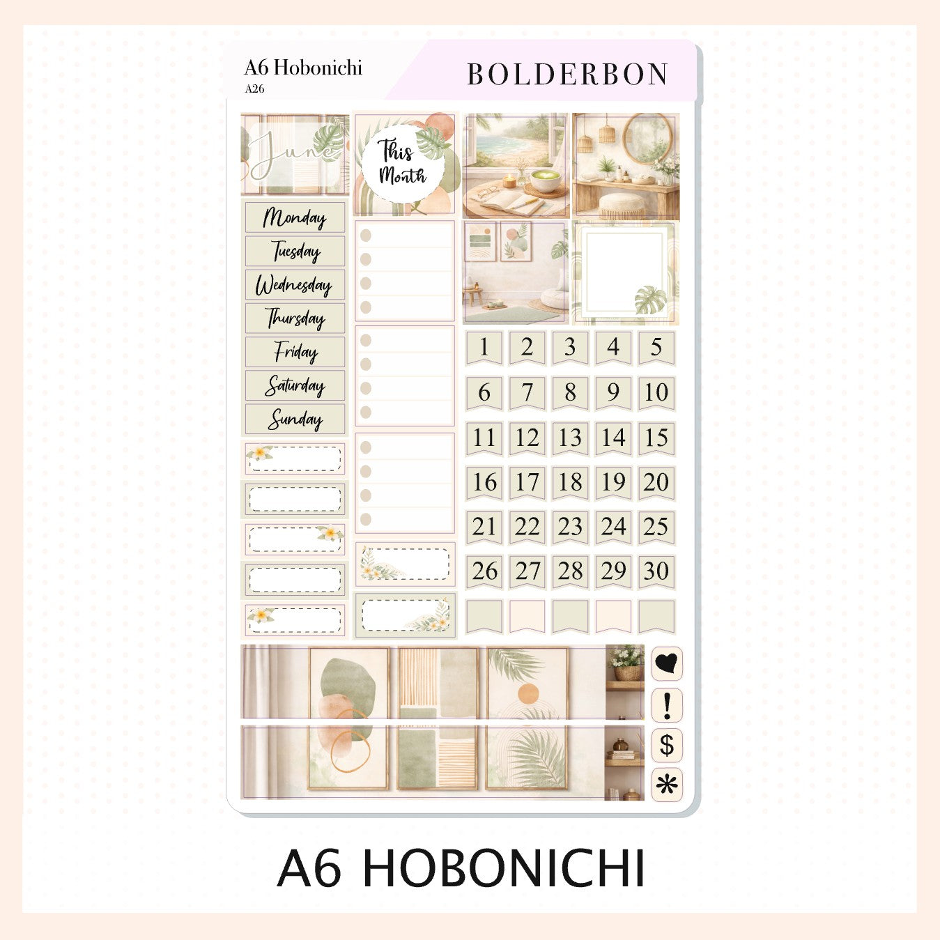 June • A6 Hobonichi