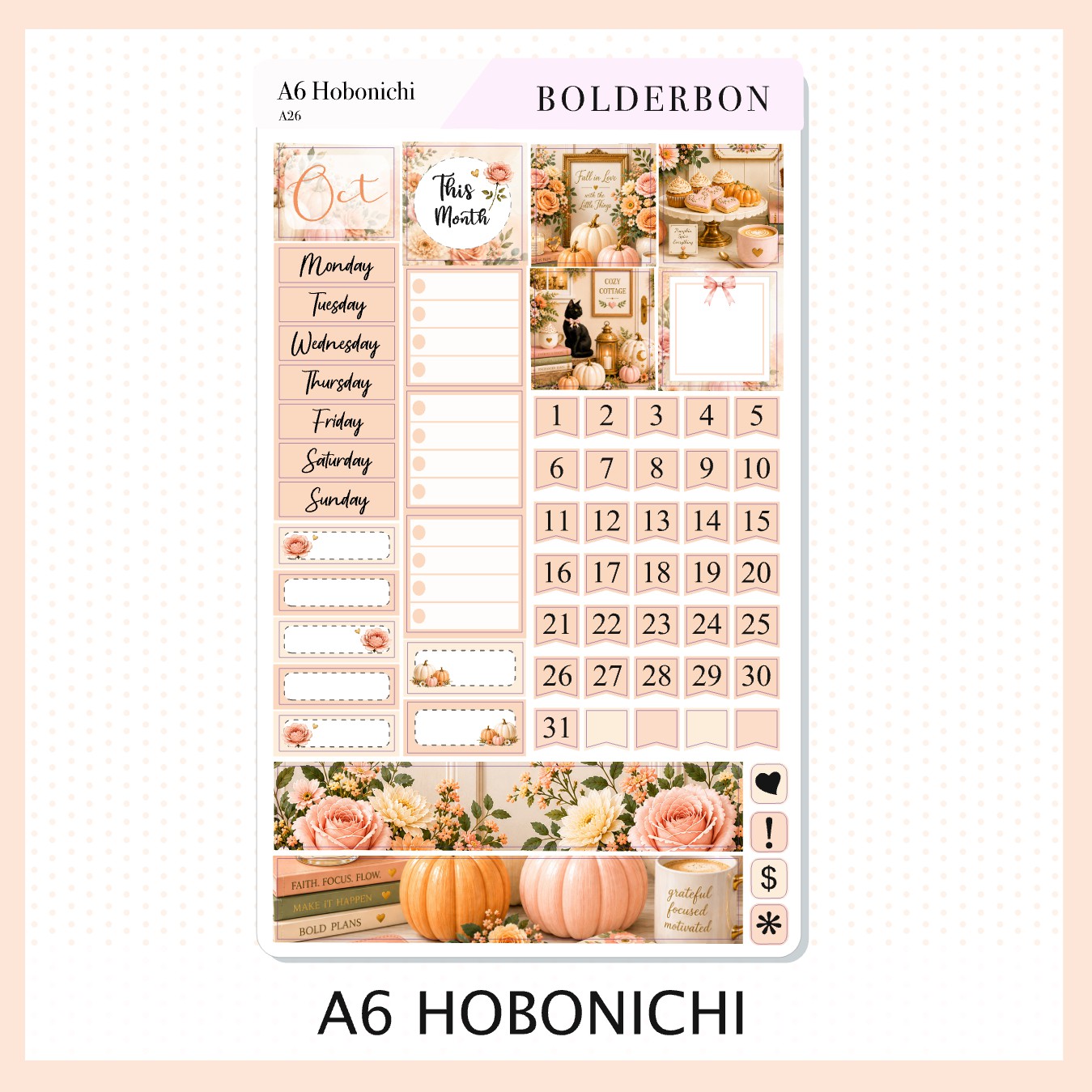 October • A6 Hobonichi
