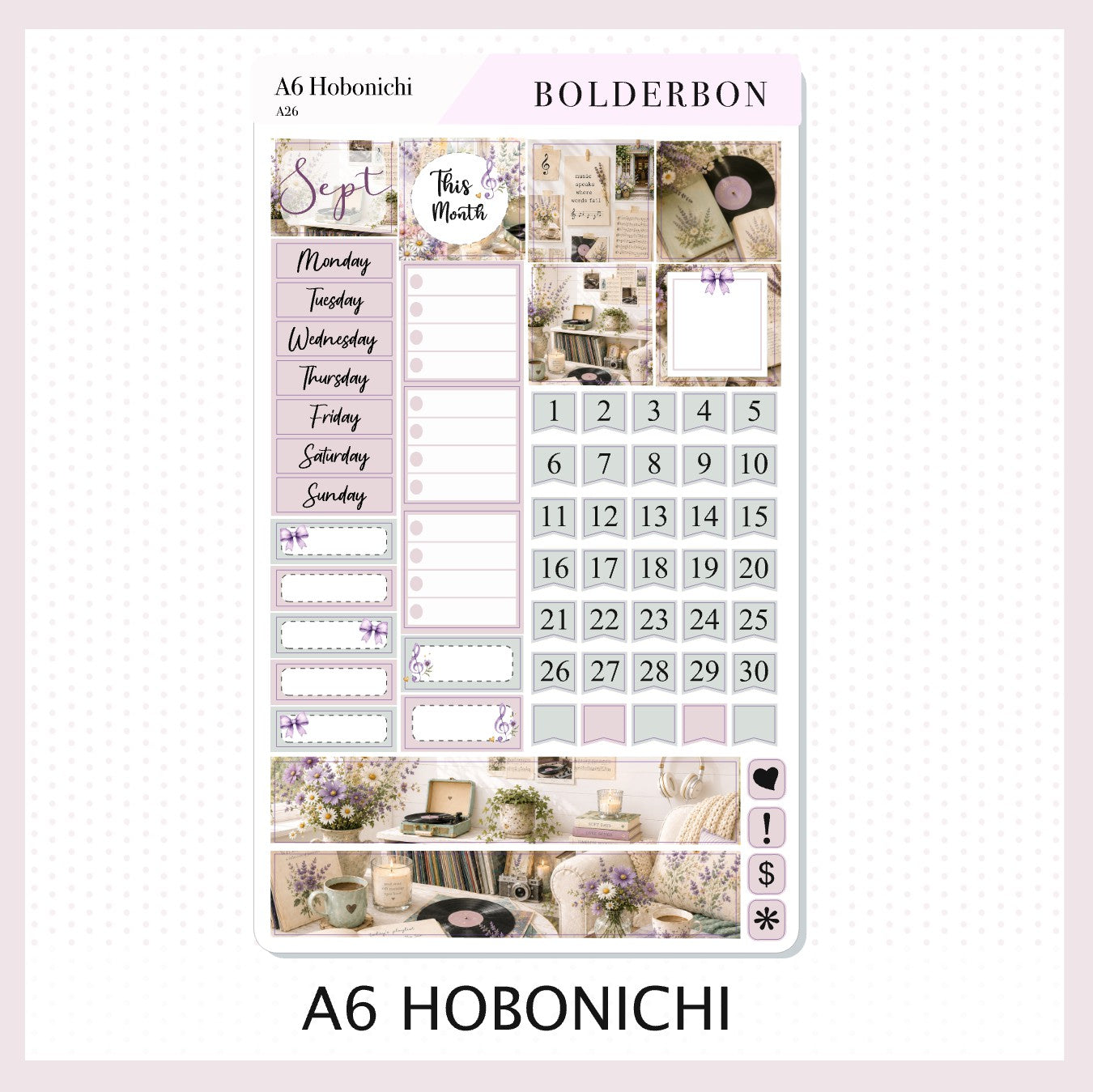 September • A6 Hobonichi