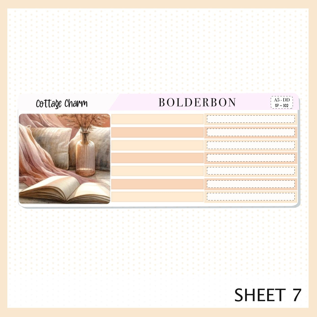 COTTAGE CHARM || A5 Daily Duo Planner Sticker Kit