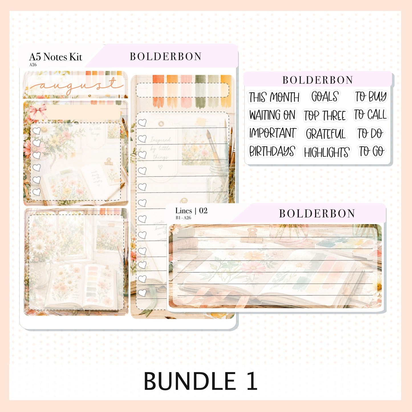 August • A5 EC Notes Kit