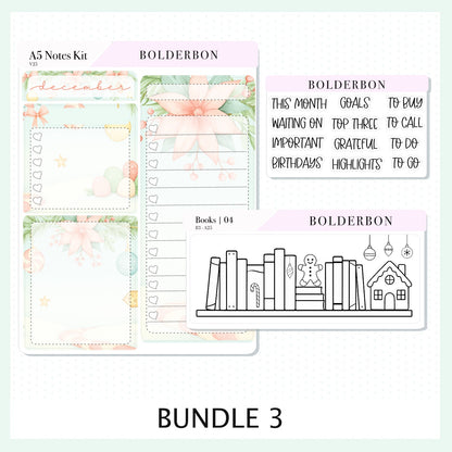 DECEMBER A5 Notes Kit || New Layout 2025/2026, Planner Sticker Kit for Erin Condren Planners, Candy Lane Theme