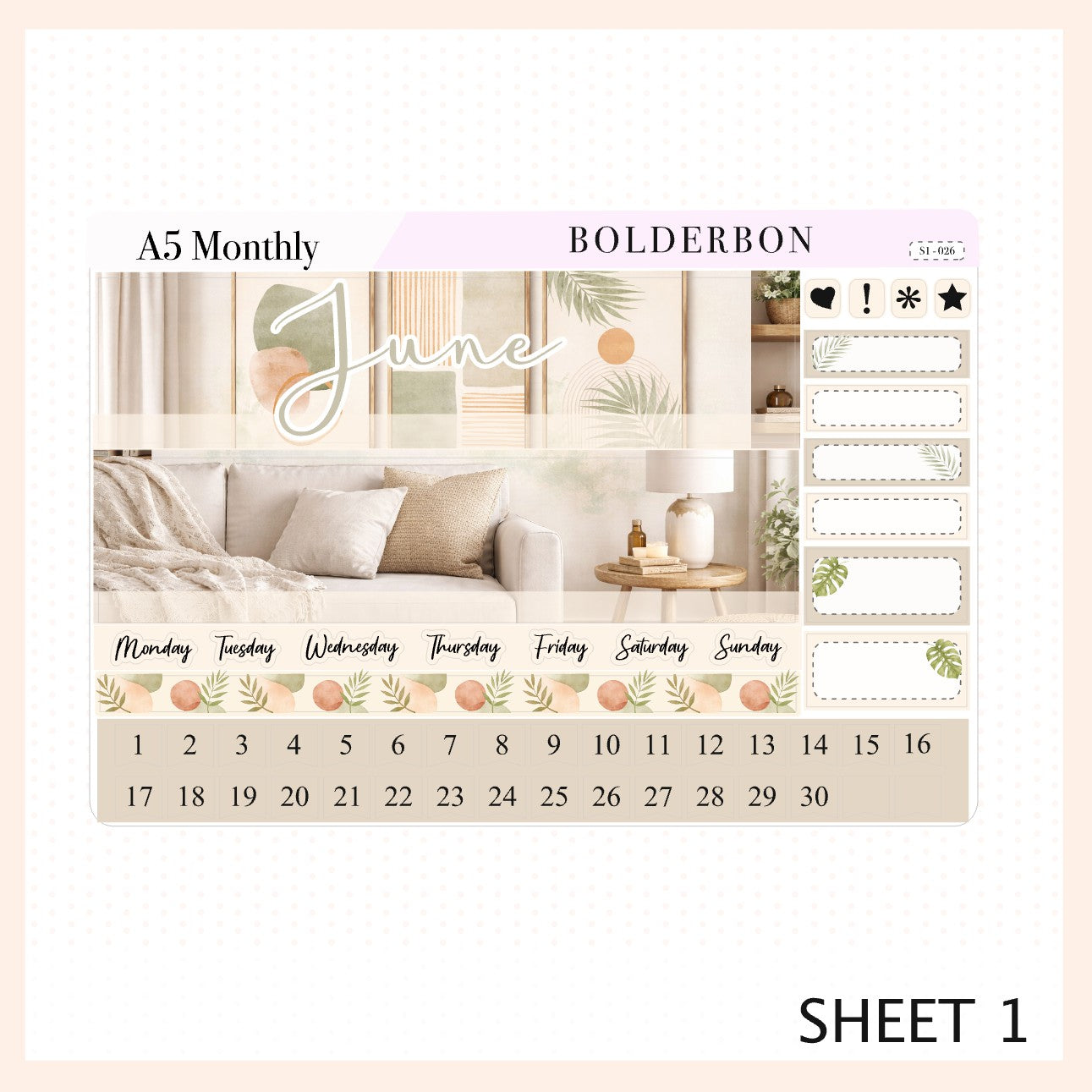 June • A5 EC Monthly