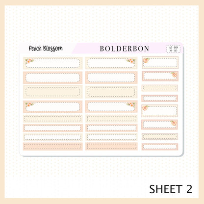 PEACH BLOSSOM A5 Daily Duo || EC Planner Sticker Kit