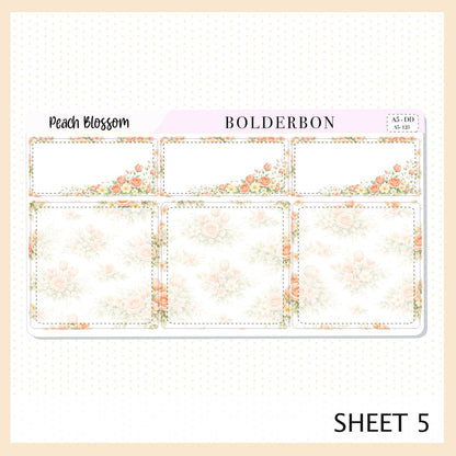 PEACH BLOSSOM A5 Daily Duo || EC Planner Sticker Kit
