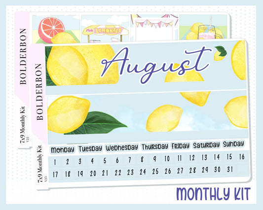 AUGUST 7x9 Monthly Sticker Kit