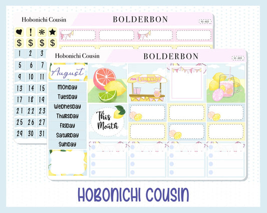 AUGUST || Hobonichi Cousin Planner Sticker Kit