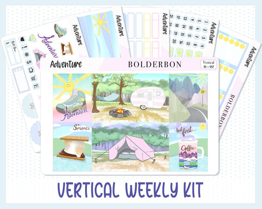 ADVENTURE || 7x9 Vertical Planner Sticker Kit