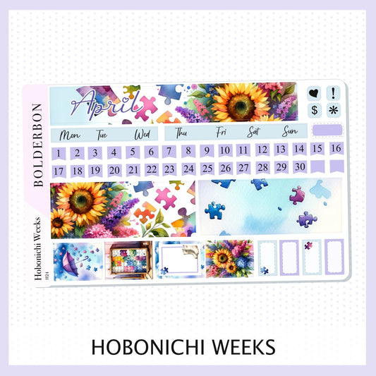 APRIL Hobonichi Weeks || Pieces of Spring, Monthly Planner Stickers