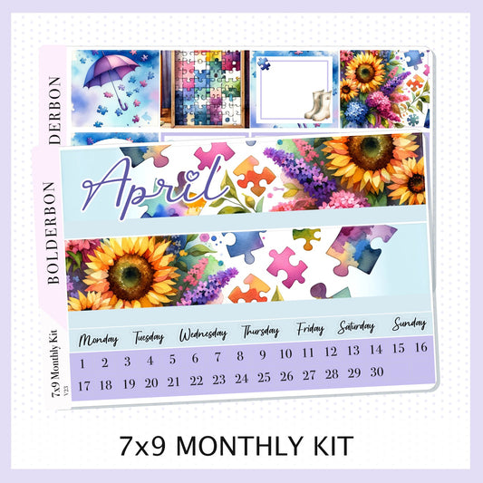 APRIL 7x9 Monthly Sticker Kit || Pieces of Spring