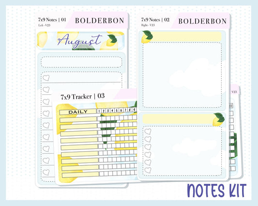 AUGUST 7x9 Notes Kit