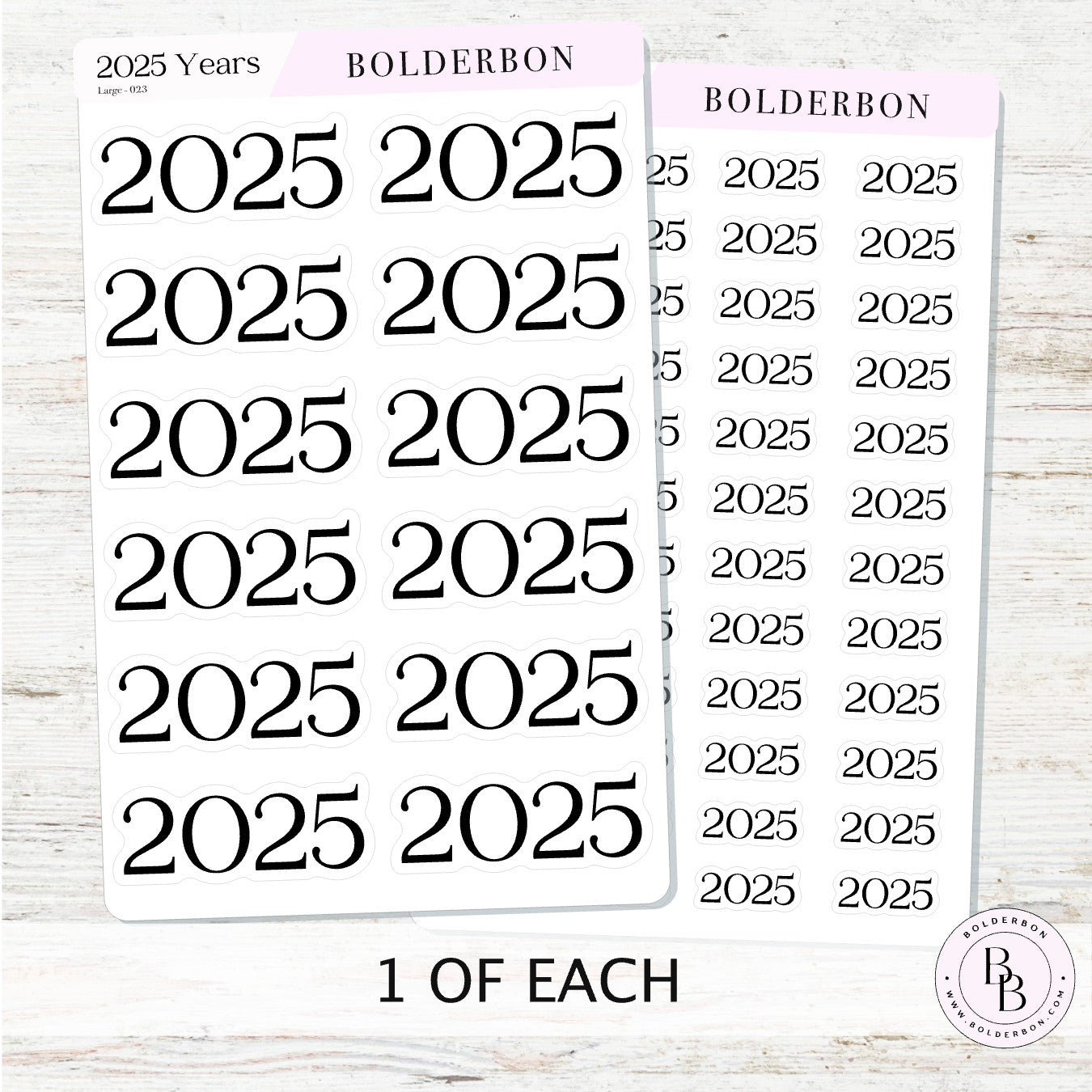 2025 YEAR - BLACK  || Script Planner Stickers