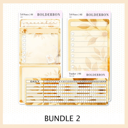 NOVEMBER 7x9 Notes Kit || 2025/2026 Planner Sticker Kit for Erin Condren Planners, Fall View Theme