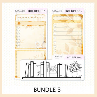 NOVEMBER 7x9 Notes Kit || 2025/2026 Planner Sticker Kit for Erin Condren Planners, Fall View Theme