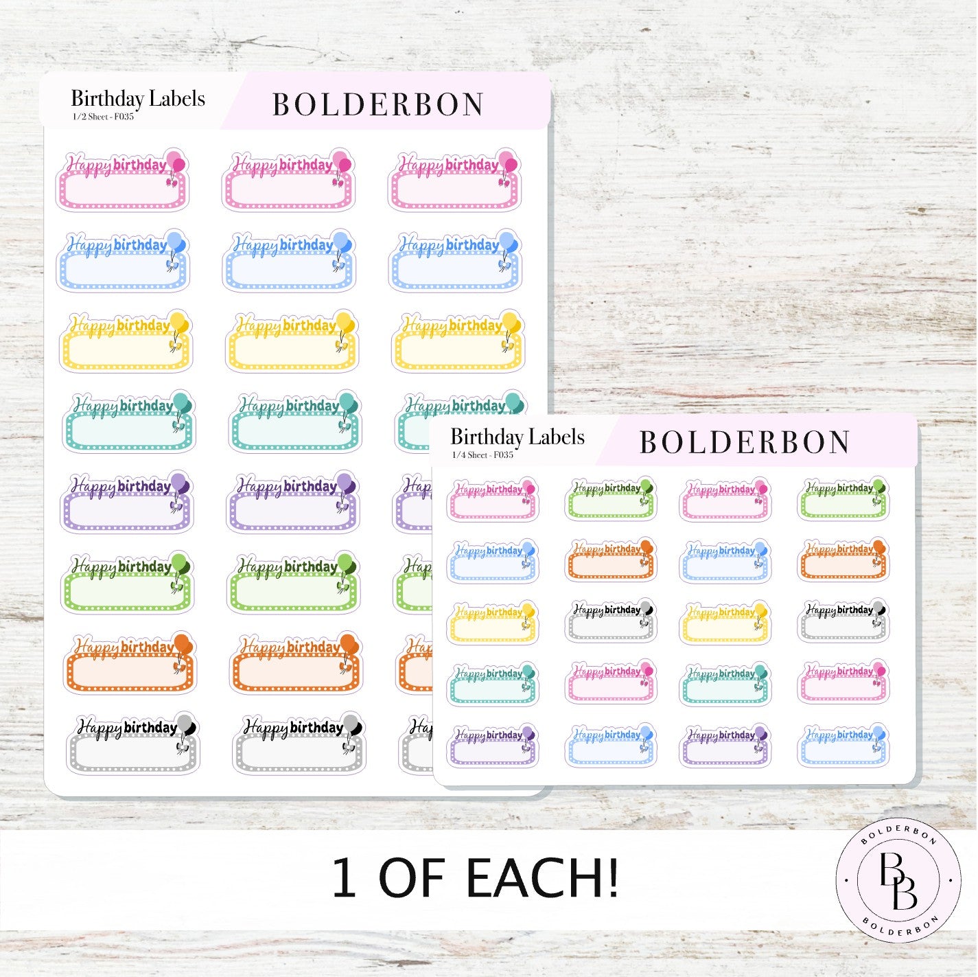 Birthday Labels