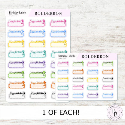 Birthday Labels