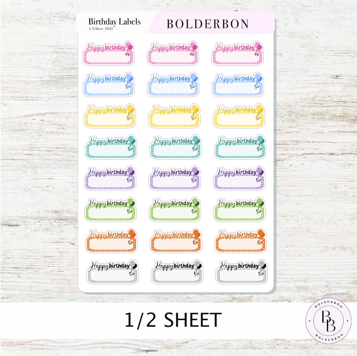Birthday Labels