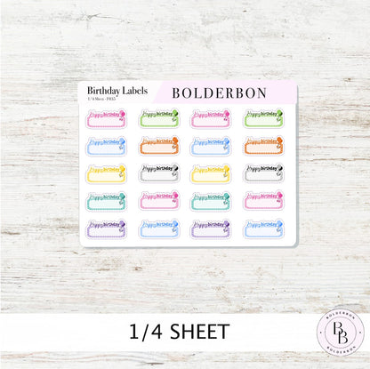 Birthday Labels