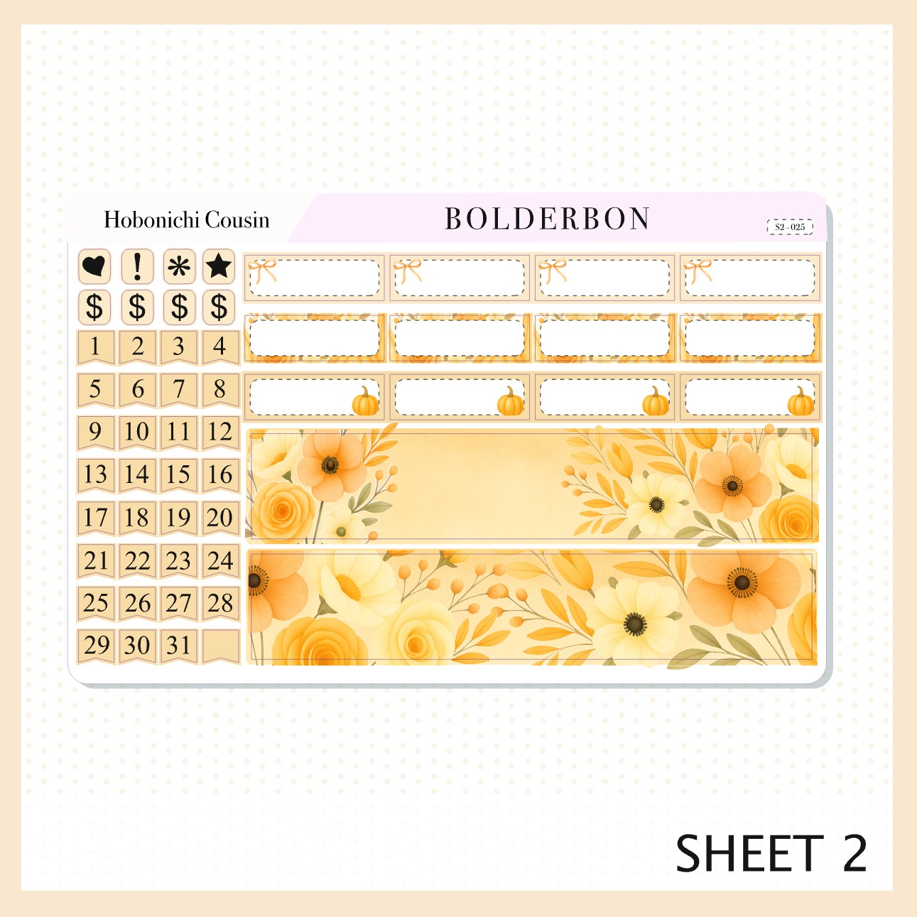 OCTOBER Hobonichi Cousin and A5 Day Free || Cozy Fall Floral Planner Stickers, Autumn Aesthetic Vibe