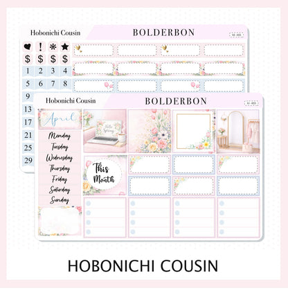 APRIL Hobonichi Cousin and A5 Day Free || Hello Spring, Monthly Planner Sticker Kit