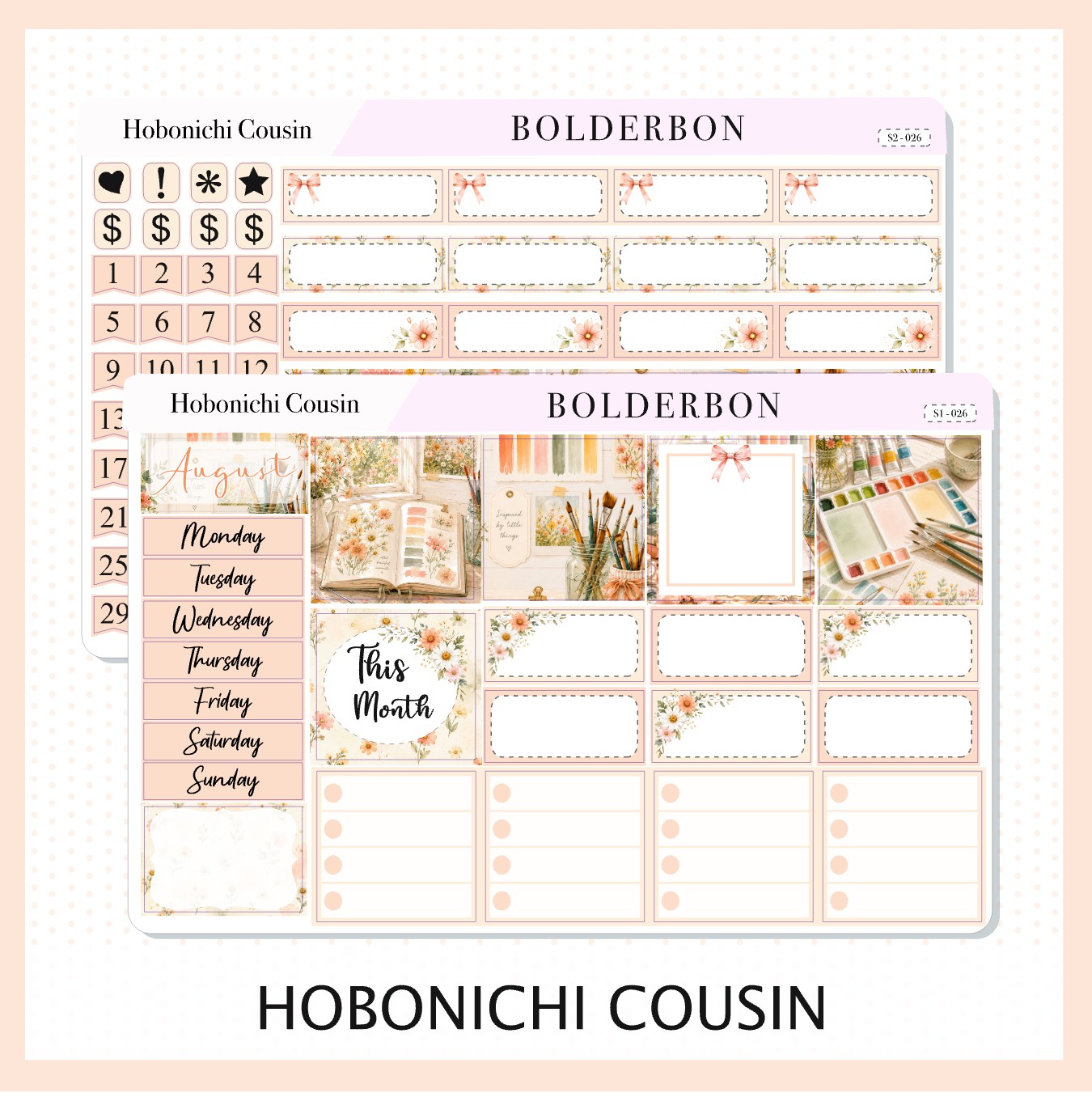 August • Hobonichi Cousin