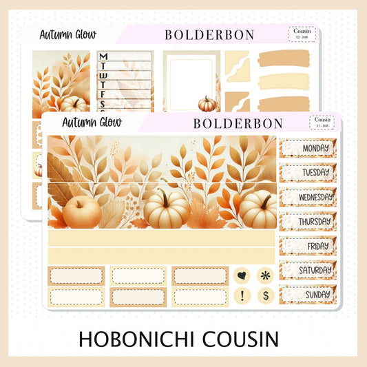 AUTUMN GLOW Hobonichi Cousin || Planner Sticker Kit