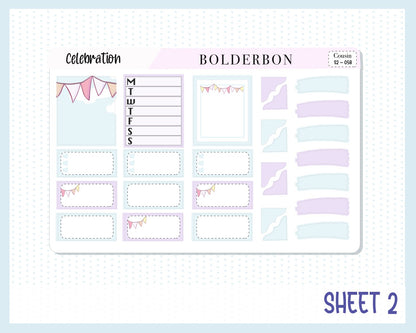 CELEBRATION || Hobonichi Cousin Planner Sticker Kit
