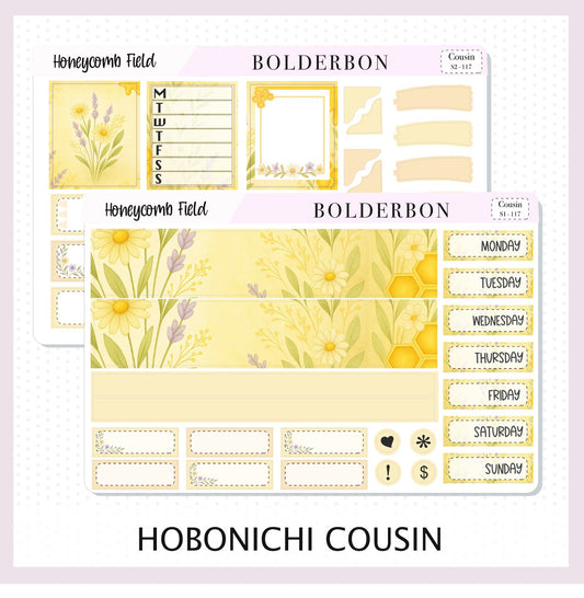 BUSY BEE DAYS Hobonichi Cousin || A5 Planner Sticker Kit, Aesthetic Bees, Florals & Cozy Farmhouse Vibe, Weekly Planner Stickers