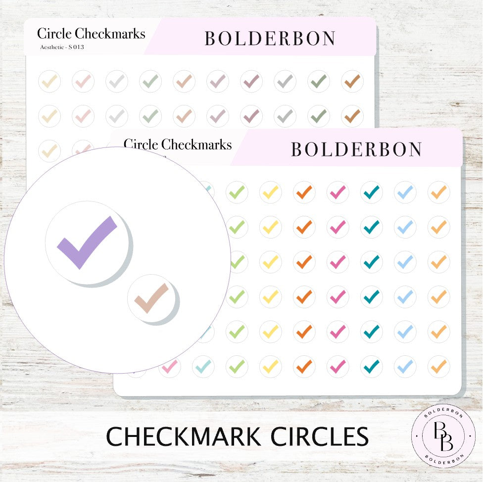 MINI CHECKMARK CIRCLES || Planner Stickers