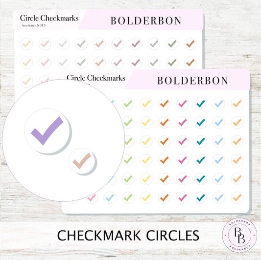 MINI CHECKMARK CIRCLES || Planner Stickers