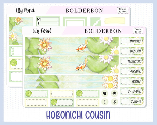 LILY POND || Hobonichi Cousin Planner Sticker Kit
