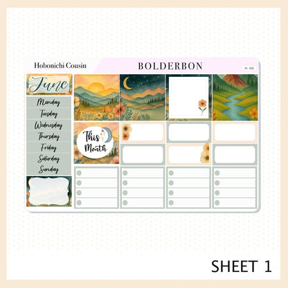 JUNE Hobonichi Cousin and A5 Day Free || Monthly Planner Sticker Kit