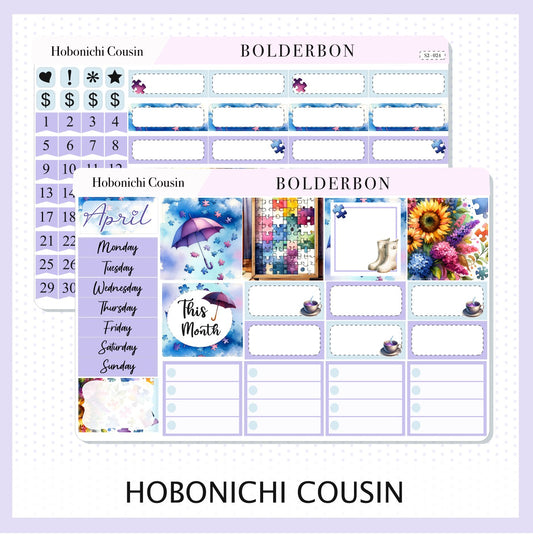 APRIL Hobonichi Cousin and A5 Day Free || Monthly Planner Sticker Kit
