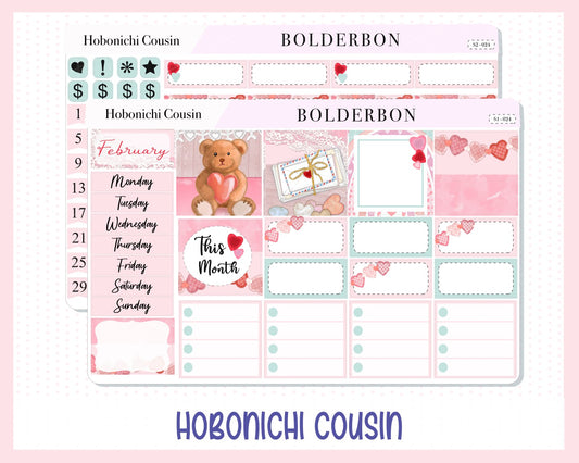 FEBRUARY Hobonichi Cousin and A5 Day Free || Monthly Planner Sticker Kit, Winter