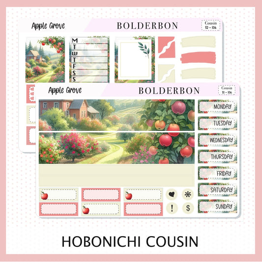 APPLE GROVE Hobonichi Cousin || Planner Sticker Kit