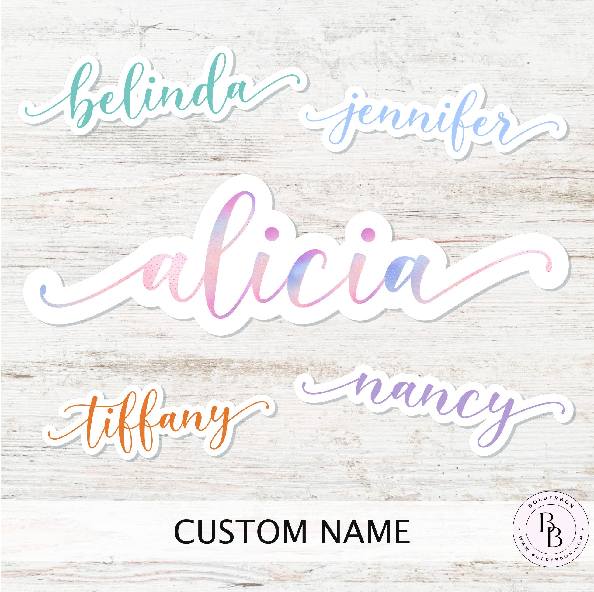 Custom Name Image Example Custom Name or Word – Bolderbon