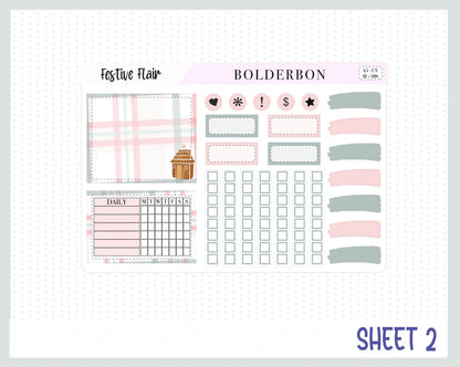 FESTIVE FLAIR "Compact Vertical" || A5 Planner Sticker Kit