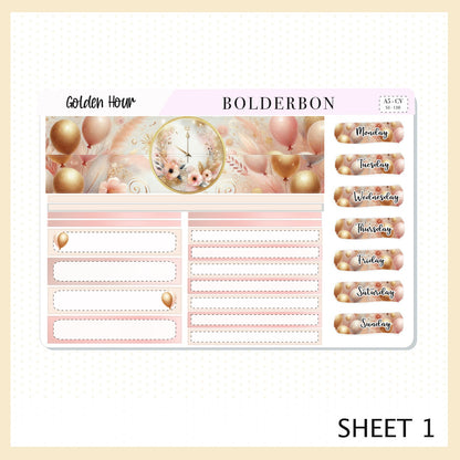GOLDEN HOUR "A5 Compact Vertical" || Planner Sticker Kit