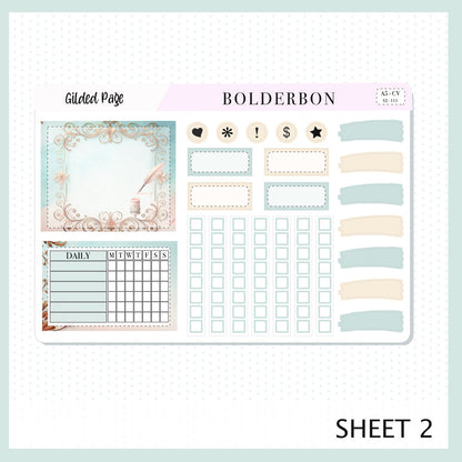 GILDED PAGE "A5 Compact Vertical" || Planner Sticker Kit