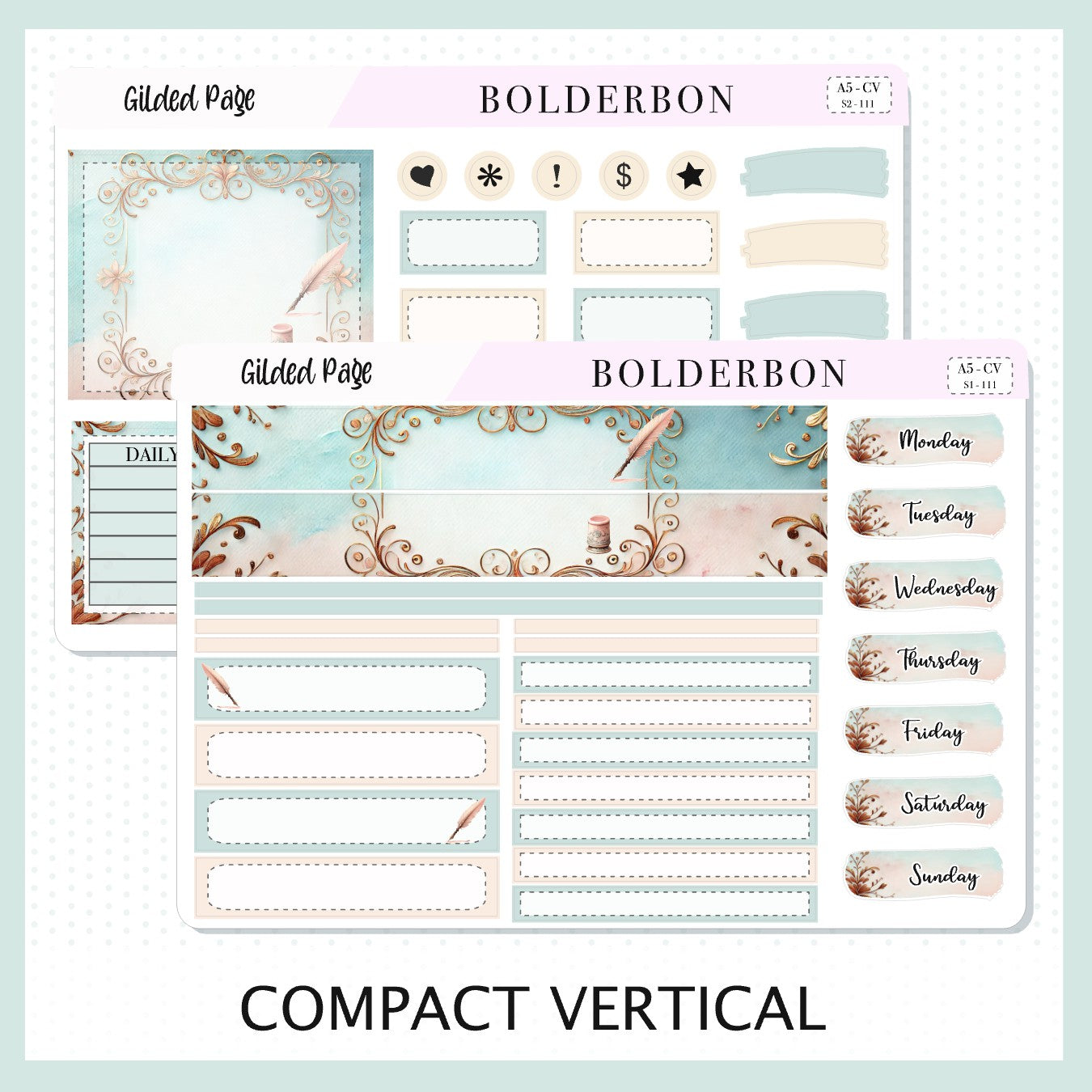 Sticker Plainer GILDED PAGE