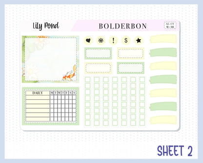 LILY POND || A5 Compact Vertical Planner Sticker Kit