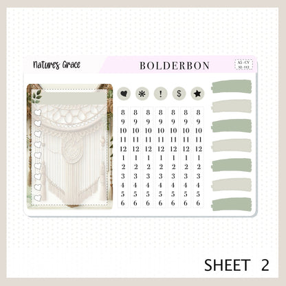 NATURE'S GRACE "A5 Compact Vertical" || Planner Sticker Kit