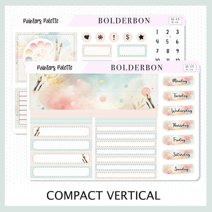 PAINTER'S PALETTE "A5 Compact Vertical" || Planner Sticker Kit