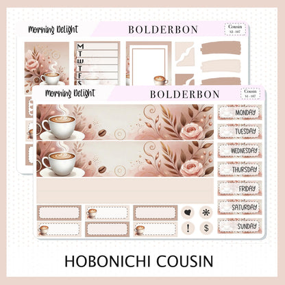 MORNING DELIGHT Hobonichi Cousin || Planner Sticker Kit