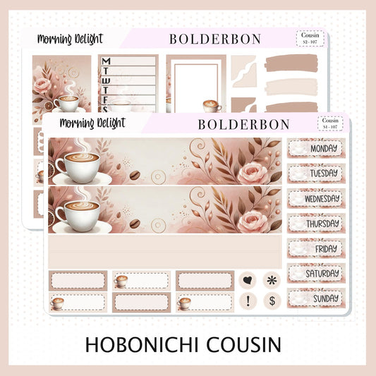 MORNING DELIGHT Hobonichi Cousin || Planner Sticker Kit