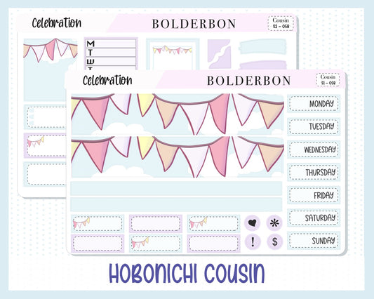 CELEBRATION || Hobonichi Cousin Planner Sticker Kit
